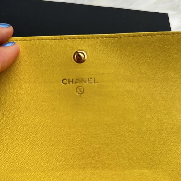 Chanel M-Medium Flap Wallet AG / Jaune - Picture 9 of 17
